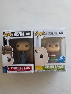 Funko Pop Lot Vaulted Charlie Brown 48 Exclusive Star Wars Princess Leia 80